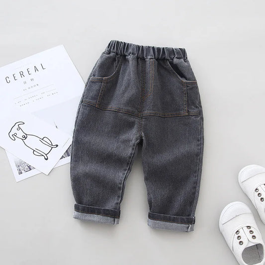 Jchao brand Boy Girls Trousers Skinny Jeans Elastic Waist Pants 0-6 Years Kids Boys Denim Clothing Clothes Sports Bottoms