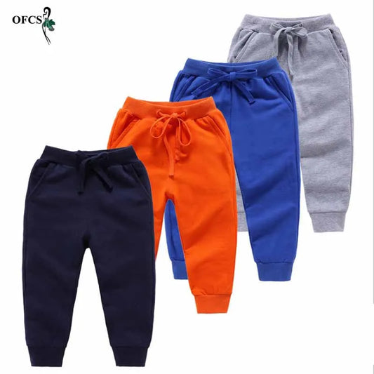 Spring Best Selling Boy's Pants Candy Color Girl's Sports Trousers Fall Sweatpants Autumn Teenage Children Active Clothing 2-12Y