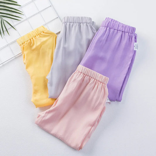 2024 children's pants girls boys double layer suede trousers sports youth spring casual bottoms autumn children's pants
