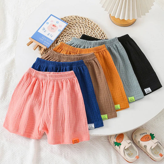 Children Shorts Infant Korea Style Summer Cotton Beach Short New Kids Pants Bottom for Baby Clothes Girls Boy 4 6 8 10 12 Yrs