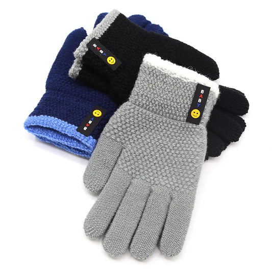 6-10 Years Old New Fashion Kids Thick Knitted Gloves Warm Winter Gloves Children Stretch Mittens Boy Girl Infant Accessories