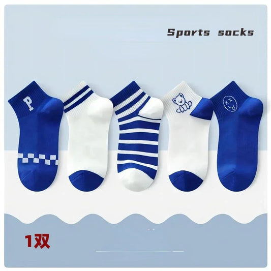 Baby Sports Socks for Kids Girls Boy Cotton Stripe Cartoon Animals Spring Autumn Toddler Knitted Athletic Socks Newborn 5-8Y